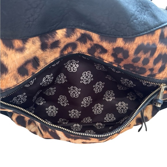 Jessica Simpson Leopard Print Tote / Shoulder Bag with Crossbody Strap - Picture 8 of 11